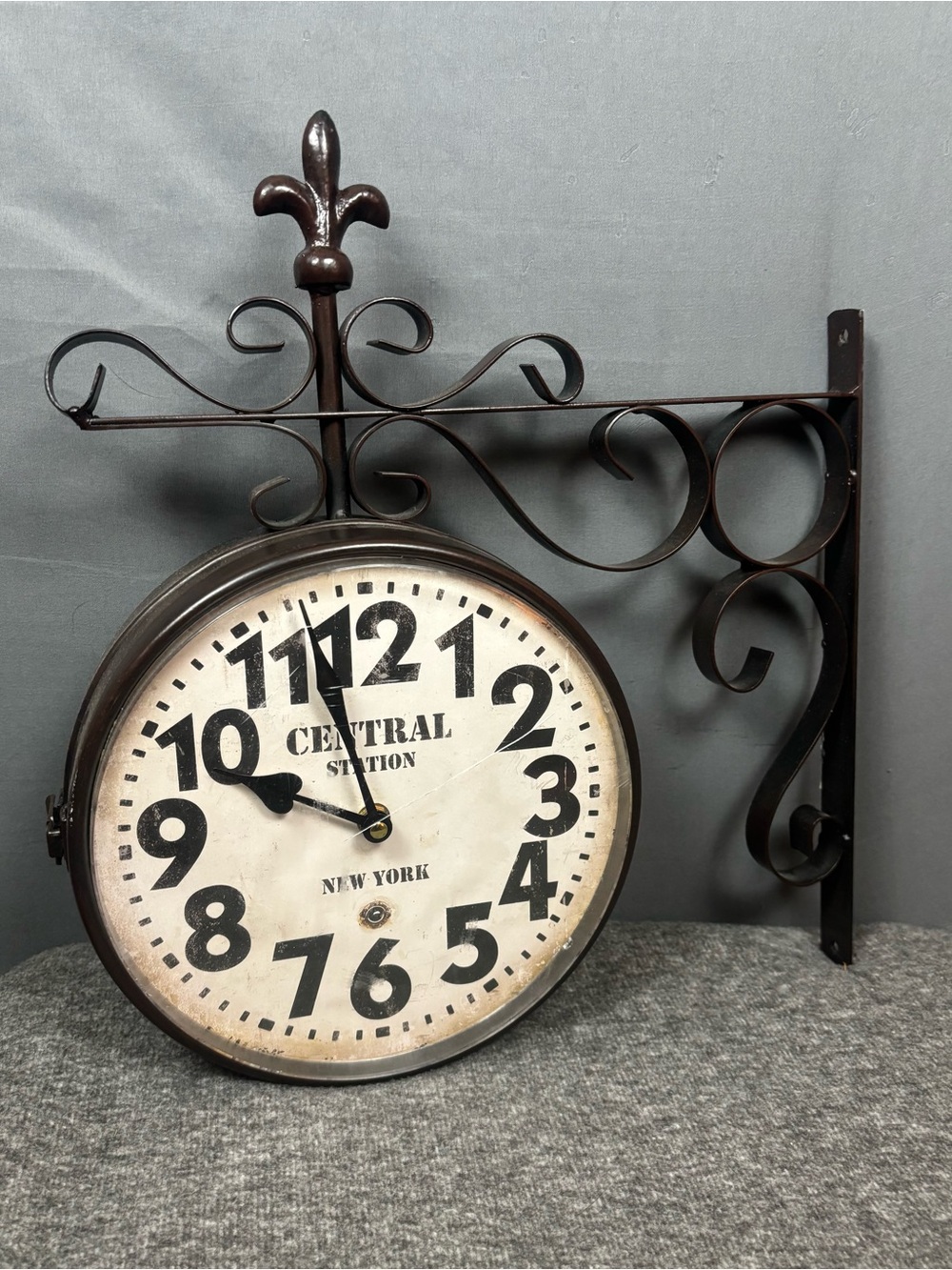 Vintage Style Double-Sided Wall Clock | Trains | Grand Central Station |